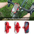 BONE Bike Tie Pro Pack 1, Bike Cell Phone + Charger Mount for Stem, Universal Silicone Holder (Red)