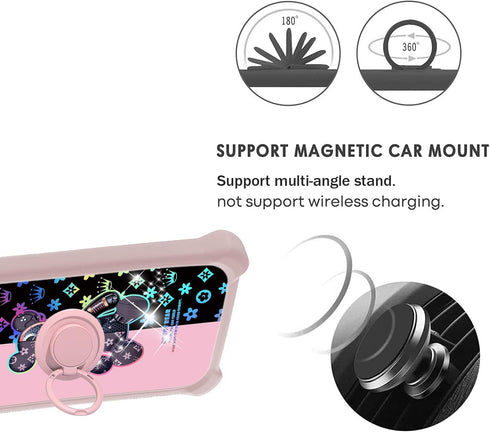 jioeuinly Case for Orbic Maui +Plus Rc545l, with Tempered Glass Screen Protector, Colorful Reflect Light (IMDF-JXX)
