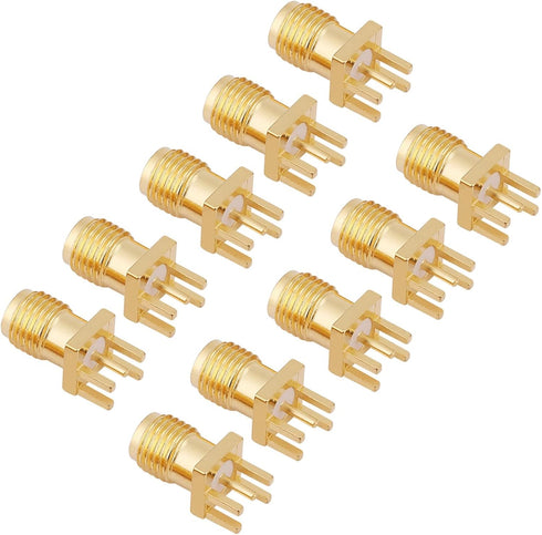 10Pcs SMA Female Jack Connector Brass PCB Clip Mount Base