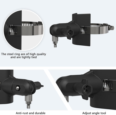 Camera Mount Pipe Mounting Bracket - For Stick Up Cam/Pro/Battery with Pan-Tilt, Ring Indoor Camera, Spotlight Cam