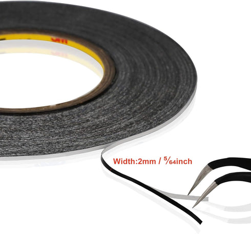 Kaisiking 2mm LCD Repair Tape for Phone Screen - Adhesive Tape with 1 Tweezers for Cell Phone, iPad, Tablets, Laptops