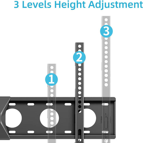 Height Adjustable TV Wall Mount Bracket for Most 42-75 inch LED, LCD, Plasma TVs, Holds up to 132lbs by XINLEI