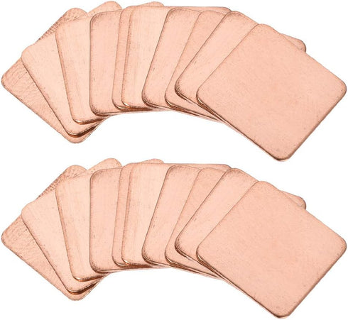 uxcell 15 x 15 x 0.5mm Flat IC Chipset Thermal Copper Heatsink for CPU GPU, 20pcs
