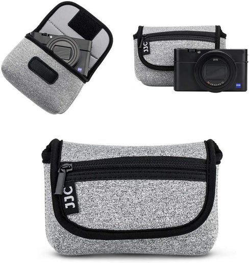 JJC Compact Camera Case Travel Pouch Sleeve for Sony ZV-1 II, ZV1II, ZV1F, ZV-1F, ZV1, RX100 VII, VI, VA, Canon G7X,