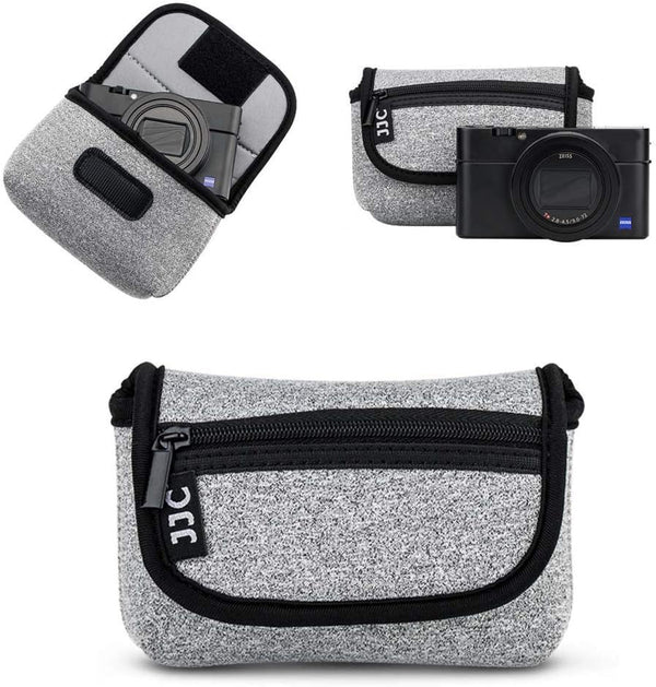 JJC Compact Camera Case Travel Pouch Sleeve for Sony ZV-1 II, ZV1II, ZV1F, ZV-1F, ZV1, RX100 VII, VI, VA, Canon G7X,