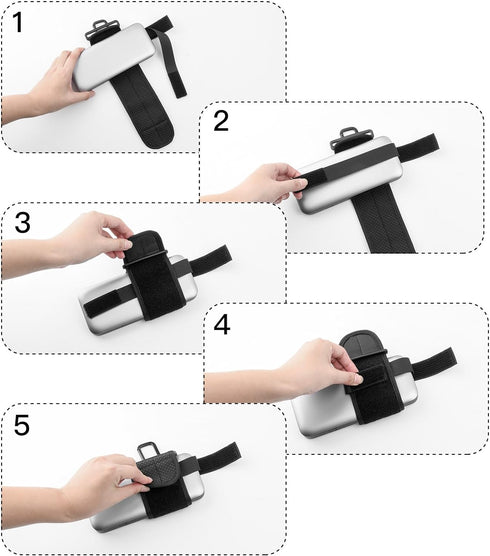Universal Power Bank Holder, Equipment Mounting Strap for Tripod Camera, Adjustable Carrier Strap for Power Bank