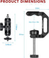 Camera Mount Clamp with Mini Magic Arm, 1/4" and 3/8" Threaded Holes for Camera, Action Camera, Flash, Light