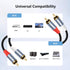 10FT 2RCA 2RCA 2-Pack RCA Cables, to Audio Cable with Gold-Plated Connectors, Dual Shielded Against Noise (Hum), Nylon