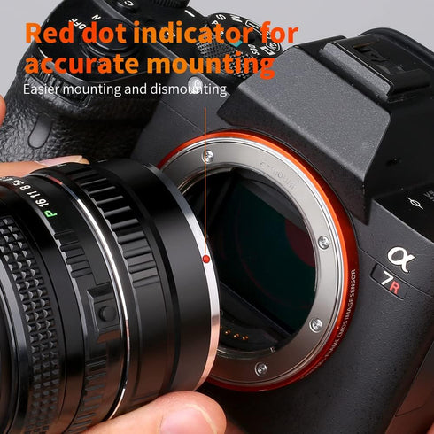 K&F Concept PK K Mount Lens Adapter for Sony NEX E-Mount, Compatible with NEX-3, NEX-5, NEX-6, NEX-7