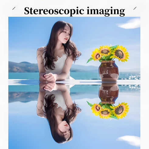Orandan Mirror Reflection Clip Kit for iPhone,Smart Phone Camera Mirror Reflection Clip Kit with Mirror Effect Lens,No