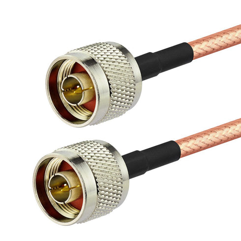 Eightwood N Male to N Male Low Loss RG400 Cable 12 inch for 4G LTE Antenna, WiFi Yagi Antenna, Router