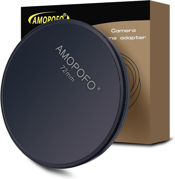 72mm Metal Lens Cap, Compatible with All 72mm Camera Thread Lenses and Accessories, CNC Machined (Front Cover + Rear