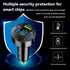 4 Ports USB Car Charger, 66W Super Fast Charging USB QC 3.0 Adapter with LED Voltmeter for Most Cell Phones