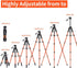 Tripod Camera Tripods, 74" Heavy Duty Tall Stand with Phone Holder, Compatible with DSLR, Cell Phones, Projector
