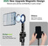 1/4 17 16 15 14 13 elitehood Magsafe Tripod Mount Adapter with Screw & Hot Shoe, Lightweight Compact Cell Phone Tripod