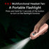 IHAO Sport Bluetooth Headphones Wireless Earphones with Mic, 4 in 1 Multifunctional Flashlight, HiFi Bass Stereo Sound,