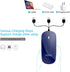 FENIFOX Bluetooth Mouse Slim, Mini Flat Portable Rechargeable Mobile Mice Compatible with Laptop, PC, Android, Windows