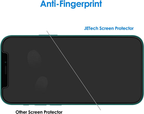 JETech 2-Pack Tempered Glass Screen Protector for iPhone 12 Pro 6.1" with Camera Lens Protector.