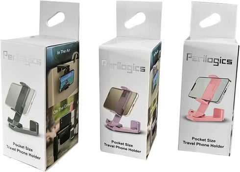 Perilogics Universal Airplane in Flight Phone Mount, Handsfree Holder with Multi-Directional Dual 360 Degree Rotation,
