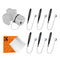 K&F Concept Lens Cap Keeper, 6 Pack Camera Lens Cap Holder with Elastic Loop + Microfiber Cleaning Cloth for Canon,