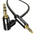 Yeung Qee 3.5mm Aux Cable 1ft, 3.5mm Nylon Braided Male to Male Stereo Audio