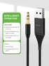 Bluetooth Aux Adapter for Car, USB Aux Bluetooth 5.2 Receiver with 3.5mm Jack Kit, Music Streaming, Handsfree Calling