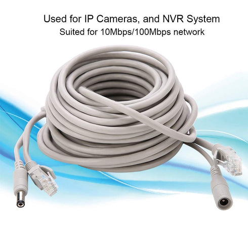 Dioche CCTV Cable, 10M AHD Video Power Cable for CCTV Security Camera Surveillance System