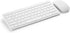 Mason West Slim Wireless Keyboard and Mouse Combo - White - for Desktop/Laptop/Windows/Mac, USB Nano Receiver