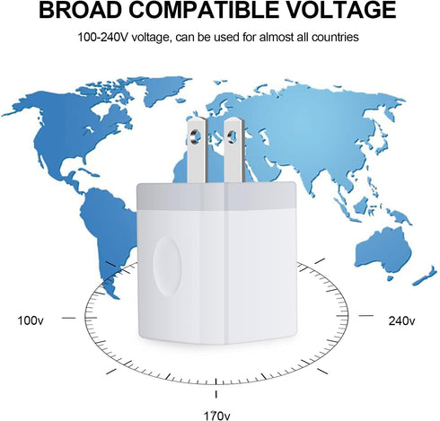 GiGreen Single Port USB Wall Charger 5 Pack, 1A/5V Power Adapter Compatible with iPhone, Samsung, LG, Moto, Pixel