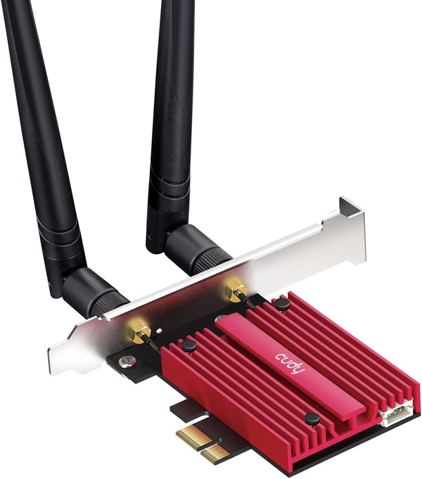 Cudy AX5400 Wireless WiFi 6E PCIe Card for PC - Bluetooth 5.2, AX210 Module, Windows 11, 10, 802.11ax/ac/a/b/g/n
