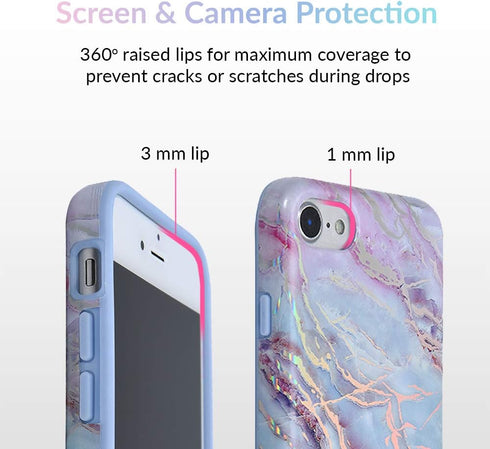 VELVET CAVIAR Compatible iPhone SE 2020 Case, iPhone 8 & 7 Case, Marble Design for Women & Girls