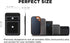 2-Pocket Adhesive Hard Drive Holder for Laptop, Stick-On Pocket Pouch for External Portable SSD, HDD, Slim Mouse