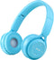 Kids Bluetooth Headphones, On Ear Wireless Headsets with Microphone, Foldable Stereo for iPad Tablet (Blue)
