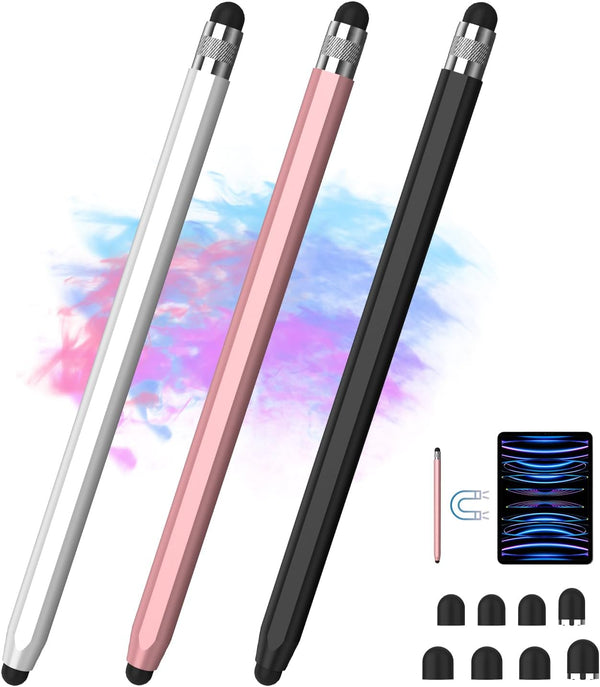 Stylus Pens for Touch Screens, 2-in-1 Magnetic High Precision Capacitive Stylus for iPad, iPhone, Samsung Tablets
