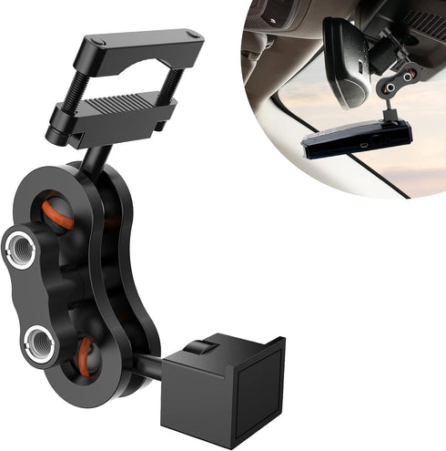 Radar Detector Mount, Aluminum Rearview Mirror Rod Radar Bracket for Escort Max360c, Max 3, X IXc, Redline EX