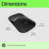 HP Z3700 G2 Wireless Mouse - Onyx Black, Portable Design, 2.4GHz Wireless Receiver, Blue Optical for PC, Laptop, Mac