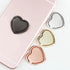 2 Packs Love Heart Shaped Cell Phone Ring Holder Stand, 360 Degree Rotation Finger Ring Kickstand (Rose Gold)