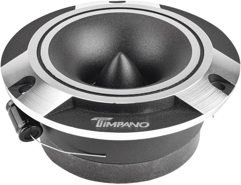 Timpano TPT-ST2 Chrome Super Tweeter, 4 Ohm, 600 Watts Peak, Slim Profile Tweeters for Car Audio (Pair)