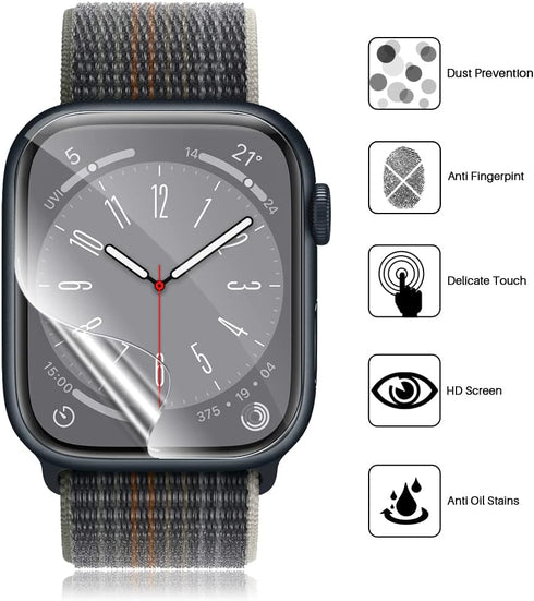 LK 6 Pack for Apple Watch 41mm / 40mm Screen Protector (Series 8 & 7 & 6) - Self-Healing, Ultra-thin, Bubble Free
