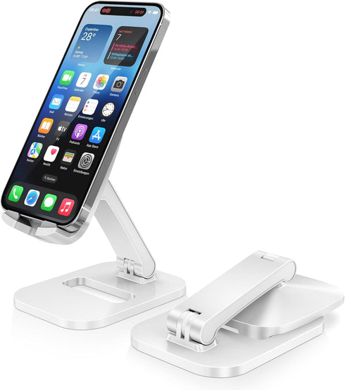 Adjustable Cell Phone Stand for Desk, Foldable Holder Cradle Dock for iPhone 15 14 13 Pro Max Mini, 12 11 XR X 8 7 6