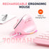 MEETION Bluetooth(5.2 3.0) 4 Ergonomic Mouse Wireless, Vertical Mouse RGB Backlit, Rechargeable Mice for + USB-A