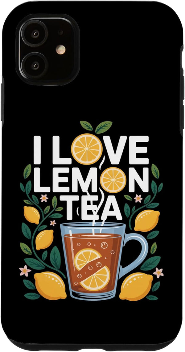 Refreshing Citrus Tea Enthusiasts Collection I Love Lemon Tea Citrus Delight Design Case for iPhone 11