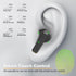 Black True Wireless Earbuds, Bluetooth 5.0, Touch Control, Active Noise Cancelling, Type-C Charging Case 320mAh