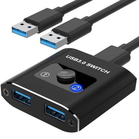 USB Switch, Bi-Directional USB 3.0 Switch 2 in 1 Out/ 1 in