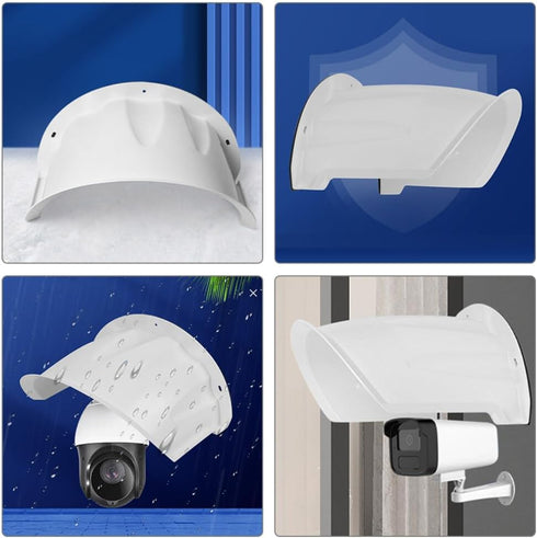 HOMSFOU Universal Camera Shelter Backup Camera Rain Shield Outdoor Security Camera Cover Security Camera Housing Enclosure Sun Camera Mounting Protector for Surveillances