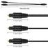 1 2 1 2 PS5/PS4,TVReceiver -1.5M/4.9FT XMSJSIY to Toslink Digital Optical Splitter Male in Male Out Fiber Optic Audio