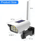 Solar Powered Fake Security Camera, Dummy CCTV Surveillance System with LED PIR Motion Sensor for Indoor Outdoor