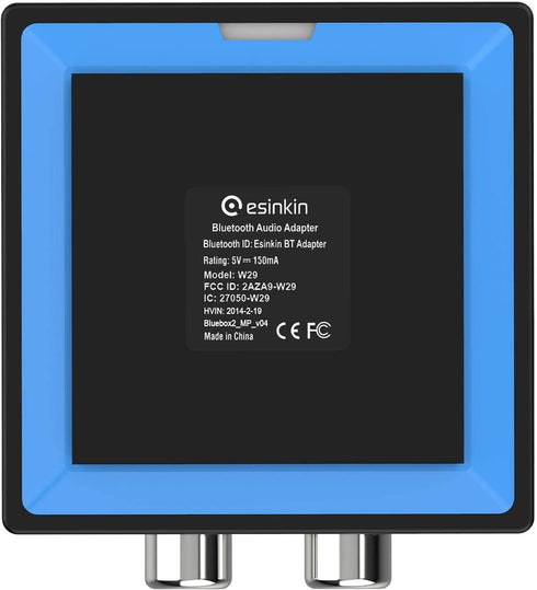 esinkin Wireless Audio Receiver for Music Streaming, Works with Smart Phones, Tablets, and Car Speakers