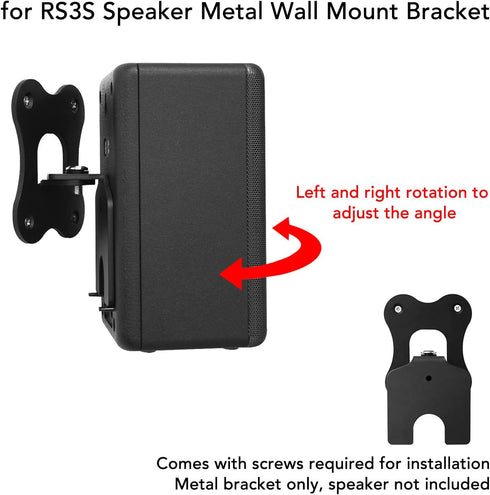 RS3S Speaker Wall Mounting Stand, Space Saving with Easy Install, Rotate Angle for School, Auditorium & Outdoor Use,