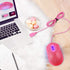Pink Laptop Mouse with Crystal Bling Rhinestone, Personalized Gift for Kids and Teen Girls